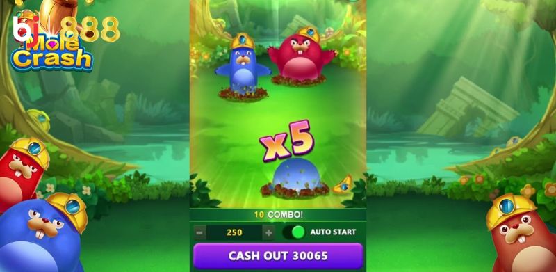 Những màn chơi đặc biệt của game mole crash