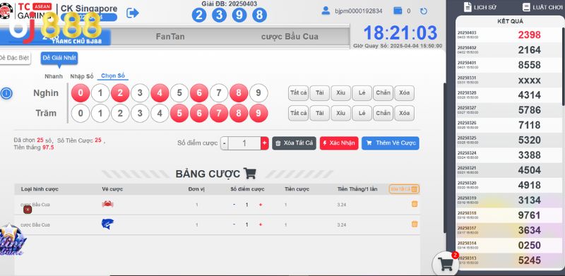 xổ số nước ngoài BJ888 Hướng dẫn đặt cược xổ số nước ngoài tại nhà cái BJ888