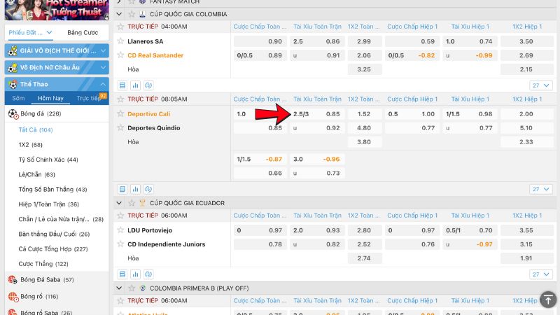 Điểm nổi bật của kèo chấp 2.5-3
