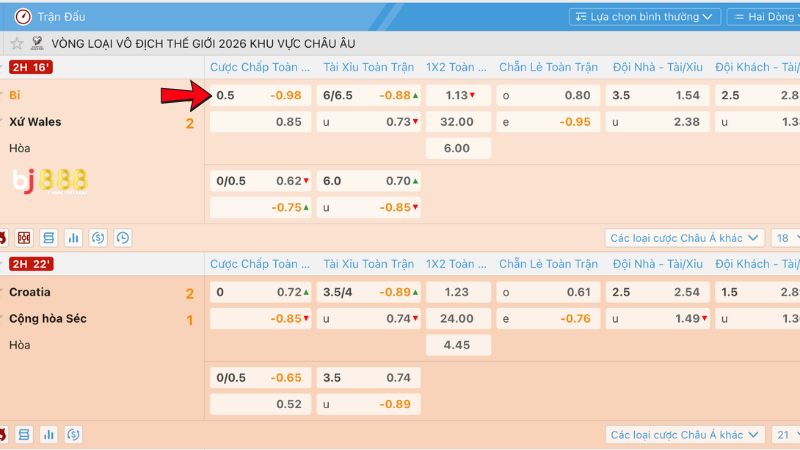 Tìm hiểu kèo chấp 0.5